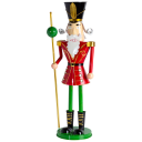 Kringle Express 24" Metal Nutcracker Statue