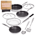 Copper Chef 3D Matrix Non-Stick Stainless Steel Cookware Set