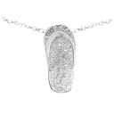 Diamond Muse Diamond Accent Sandal Pendant Necklace Sterling Silver