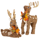 Valerie Parr Hill 2-Piece Sisal Deer with Embellishment