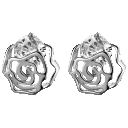 Rose And Lilly Caged Crystal Rose Stud Earrings