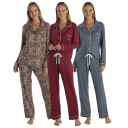Born Long Sleeve Notch Collar & Pant Pajama Set