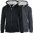 2-Pack: Men's or Women's Assorted Sherpa-Fleece Lined Full-Zip Hoodies