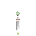 Exhart Solar Pearlized Glass Honeycomb Ball Wind Chime