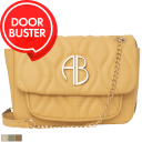 Alexis Bendel Vegan Leather Quilted Crossbody Handbag with Chain Strap