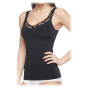 BodyBeautiful Slimming Tank Top with Lace Trim