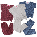 Isaac Mizrahi Ribbed Twist Heathered Pajama Set