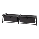 Richards Homeware Metal Frame Underbed Storage Drawers with Lids