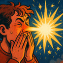 Your thoughts on the sequence of words "bright nose bursts?"