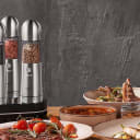 COSPRO 3-Piece Electric Salt and Pepper Grinder Set
