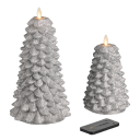 Martha Stewart by Luminara 6" & 9" Glitter Holiday Tree Candles with Remote