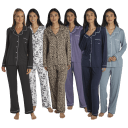 Born Long Sleeve Notch Collar Pajama Set