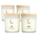 4-Piece: Halfmoon Bay Soy Wax Scented Jar Candles (Lavender and Vanilla, 9.9 oz)