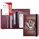 Ciana Leather Passport Wallet with RFID Blocking & Vaccination Card Slot