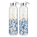 2-Pack: Temp-tations Travel Glass Bottles with Lids
