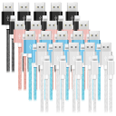5-Pack: All 10ft Heavy Duty Braided Lightning Cables for Apple Devices