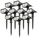 10-Pack: Litom LED Outdoor Solar-Powered Landscape Spotlight Lights
