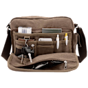 XIX Multi-Pocket Canvas Crossbody Shoulder Bag