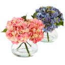 Nearly Natural Artificial Blooming Hydrangea In Vase