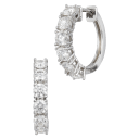 Savvy Cie 2.75 Carat TW Moissanite Sterling Silver Infinity Hoop Earring
