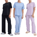 3-Pack: Talmont Women's Silky Short Sleeve Pajama Sets