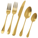 Roberts & Belk 45-Piece Camden Gold Flatware Set