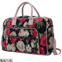 MKF Collection Jayla Quilted-Cotton Botanical Pattern Duffle Bag By Mia K
