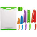 EatNeat 12-Piece Knife Sets with Cutting Board and Knife Sharpener