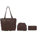 London Fog 3-Piece Vegan Leather Tote Set