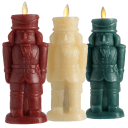 3-Pack: Luminara 8" Flameless Nutcracker Candles