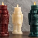 3-Pack: Luminara 8" Flameless Nutcracker Candles