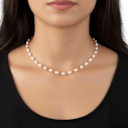 LOREN + OLIVIA Pearl & Link Necklace