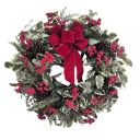 The 26" Cordless Winter Holly & Berries Wreath