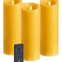 3-Pack: Luminara Flameless 8.5" Pillar Candles with Remote