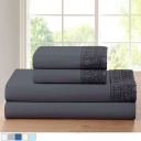 Bamboo Comfort 1800 Thread Count 4-Piece Lace Crochet Embroidered Sheet Set