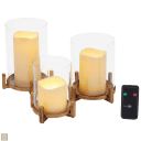 South Street Loft Set-of-3 Luxe Flameless Candle with Holders