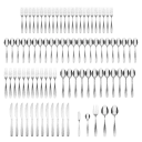 Cambridge Tyrus Satin Mirror 89-Piece Flatware Set