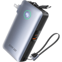 JOYFAR 25,000mAh GaN 65W Power Bank with Wall Plug & Retractable USB-C Cable