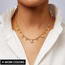 Jennifer Miller 14K Gold-Plated CZ Bezel Ball Chain Necklace