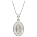 Savvy Cie Sterling Silver Guadalupe Virgin Statement Necklace