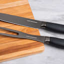 Cook's Essentials Japanese Steel Carving Knife and Fork Set