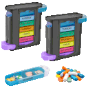 2-Pack: Thera Rx Stackable Daily Pill and Medicine Organizer