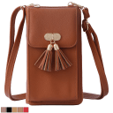 Malibu Skye Pebble Phone and Wallet Crossbody With Tassel