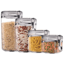 Kryllic 4-Piece Airtight Kitchen Canister Set