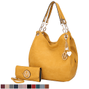 MKF Collection Ashley Hobo Shoulder Bag with Matching Wallet by Mia K.