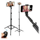 Aduro U-Stream 51'' Selfie Stick with Extendable Tripod with Bluetooth Remote