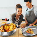 Mr. Captain 3-in-1 18/10 Stainless Steel 17" Roasting Pan with Rack and Lid