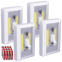 4-Pack: Boundary Stick-On Wireless LED Light Switches with Batteries Included