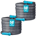 2-Pack: Aqua Joe 50' Superlight FiberJacket Garden Hoses