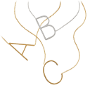 Pick Your 2-Pack: Savvy Cie 18K Gold or White Gold Plated 1.5” Initial Necklace